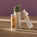 Cera przetłuszczająca się, krem matujący z naturalnymi składnikami Calming Essence Tuulia, tchnologia airless z wymiennymi wkładami